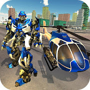 Miami Police Helicopter Transform Robot Wars Game 1.0.3 Icon