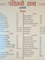 Pandit Ji Ka Dhaba menu 2