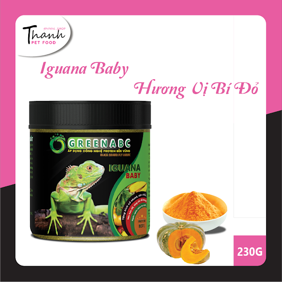 Thức Ăn Iguana Baby Bí Đỏ - Rồng Nam Mỹ Baby Vị Bí Đỏ Từ Mới Nở Đến 9X