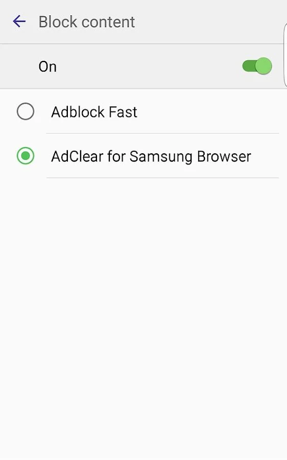    AdClear Adblock for Samsung- screenshot  