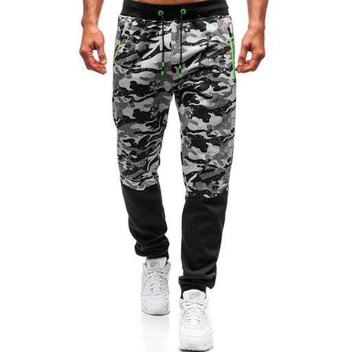 Title 4, New Slim-fit Trousers With Camouflage Lace-up f...