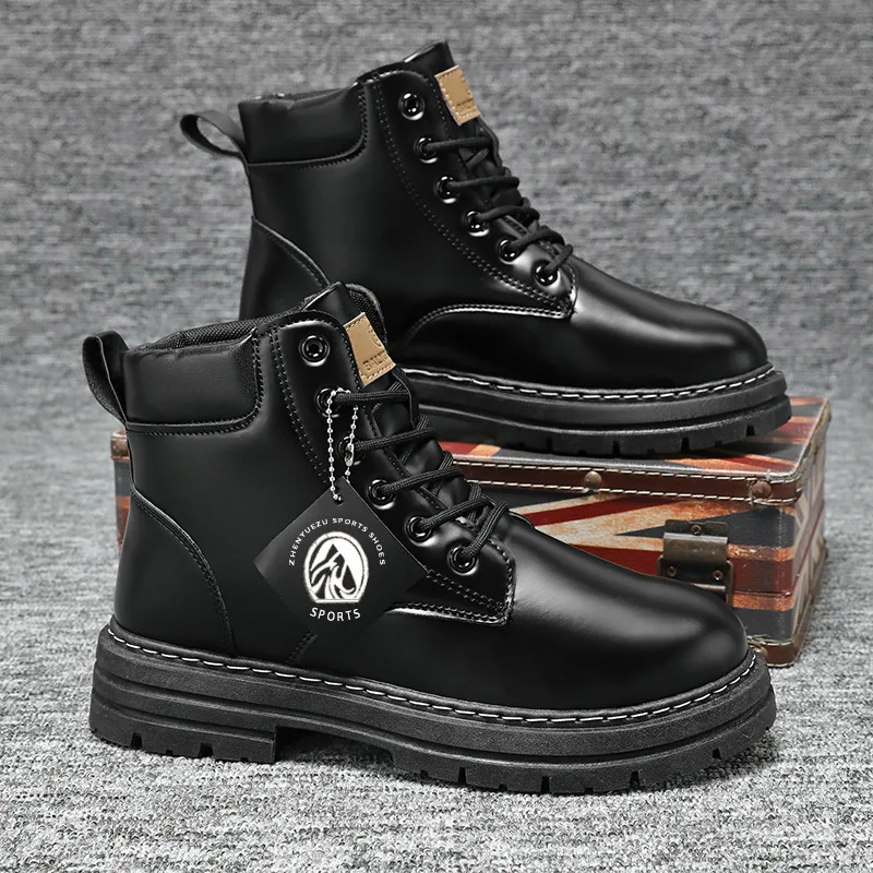 Muške Martin čizme Retro High-top, visokog kvaliteta i retro stila. Udobne i izdržljive čizme za svakodnevno nošenje.