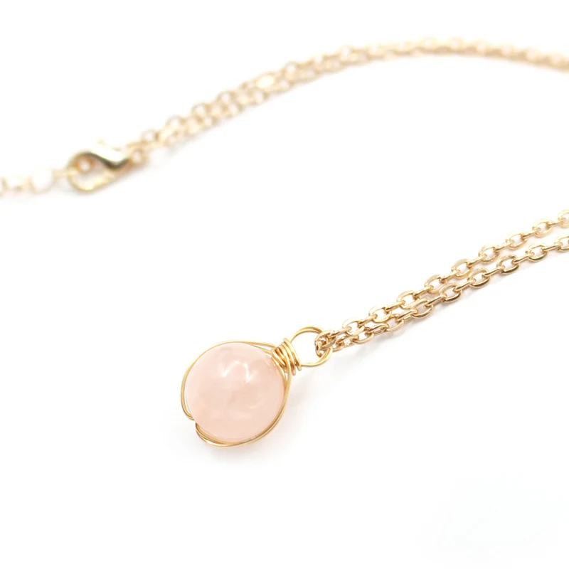 Title 10, Wikkelhanger ketting met natuurlijke kristallen...