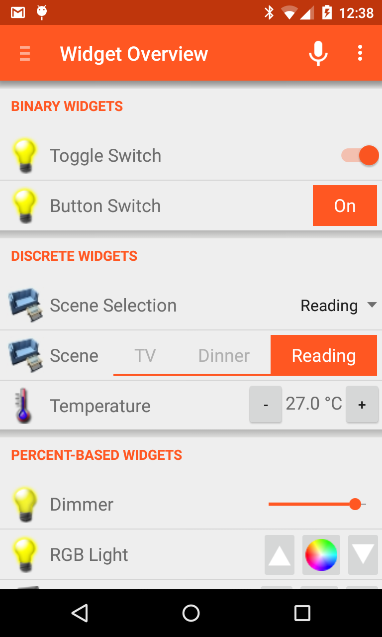 Cobra - Home Automation System Screen 2