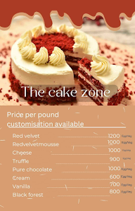 The Kolkata Cake Zone menu 1