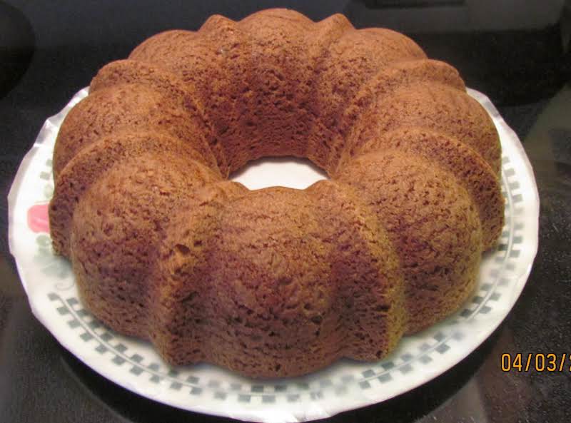 After 10 Minutes I Turned The Cake In The Pan Upside Down Onto A Waxpaper Lined Plate. It Came Right Out...no Sticking To The Pan. Will Frost The Cake When I Get Home From Prayer Meeting Tonight. 4/3/13