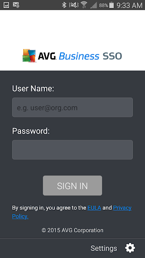 AVG Business SSO