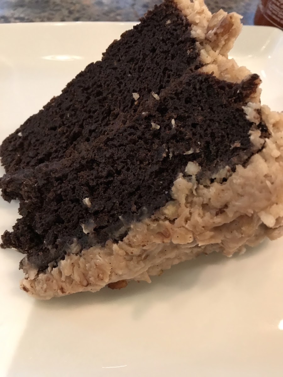 GF vegan German chocolate.