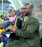 Kaizer Chiefs' coach Steve Komphela looks on from the bench during the Absa Premiership game against Ajax Cape Town at Moses Mabhida Stadium, Durban on 16 December 2017. Chiefs won 1-0. 