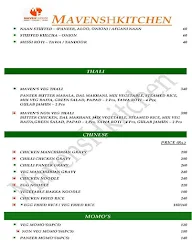 Mavensh Kitchen menu 1