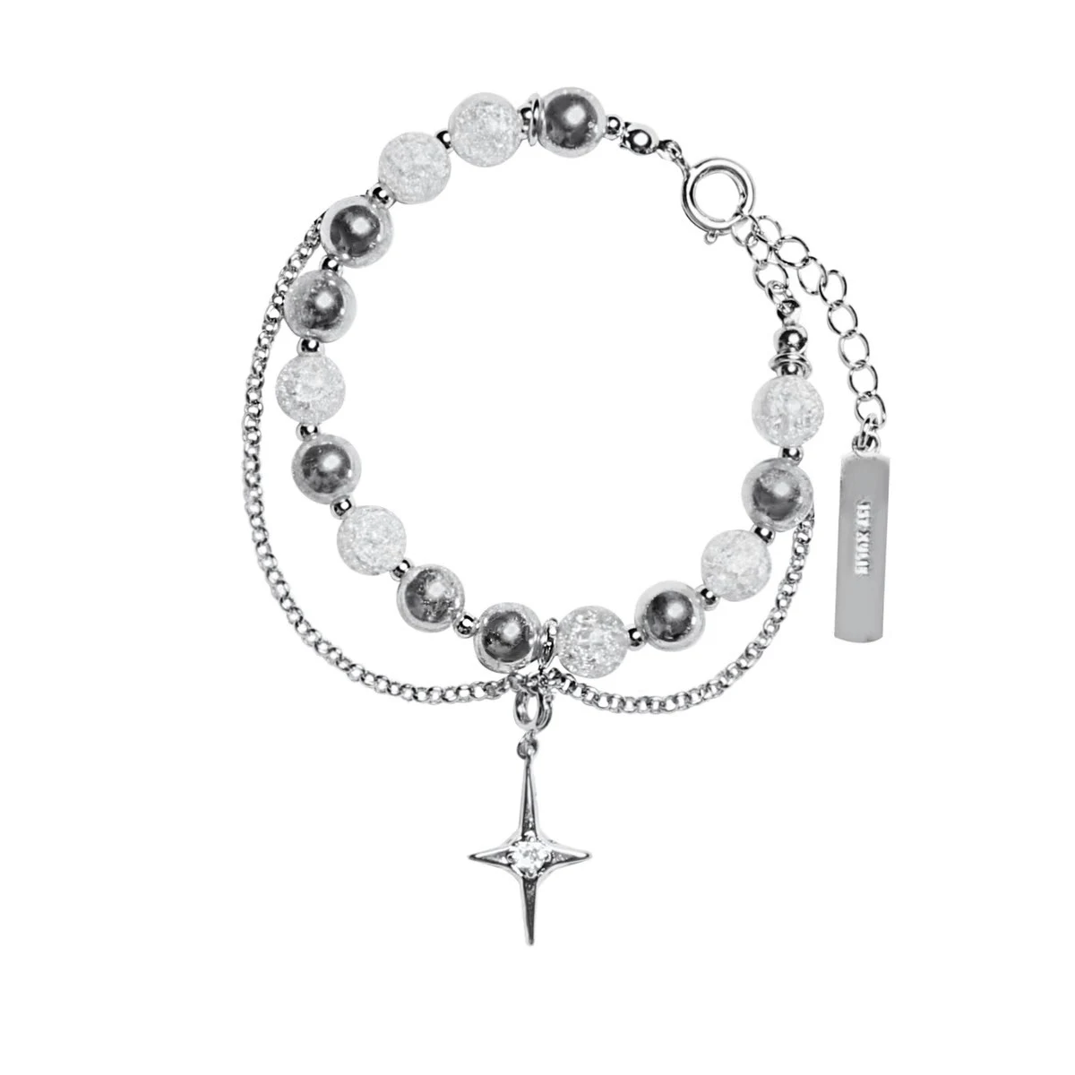 Title 1, Pulsera Femenina con Cuentas de Hielo y Agujero...