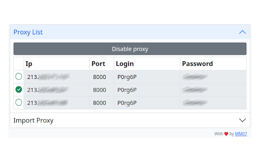 Simple Proxy Switcher