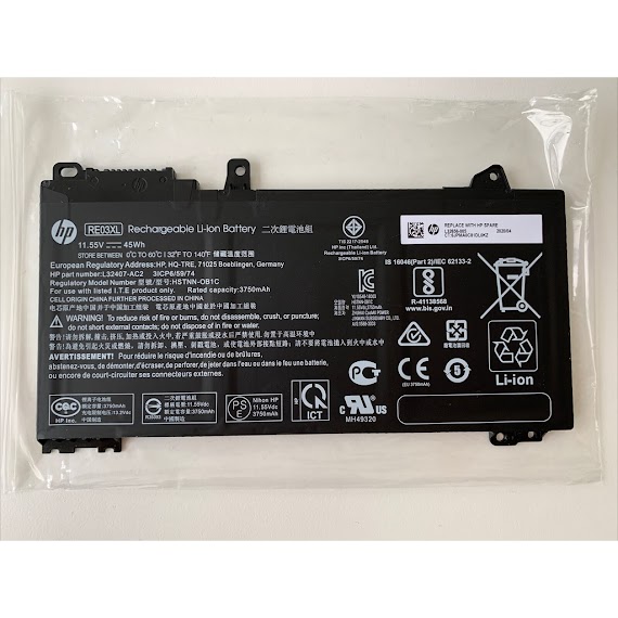 Pin [Zin] Laptop Hp Re03Xl Battery For Hp Probook 430 440 445 450 455R G6 430 440 445 450 G7 Bảo Hành 6 Tháng