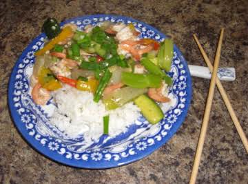 Stir Fry Shrimp with Clear Sauce