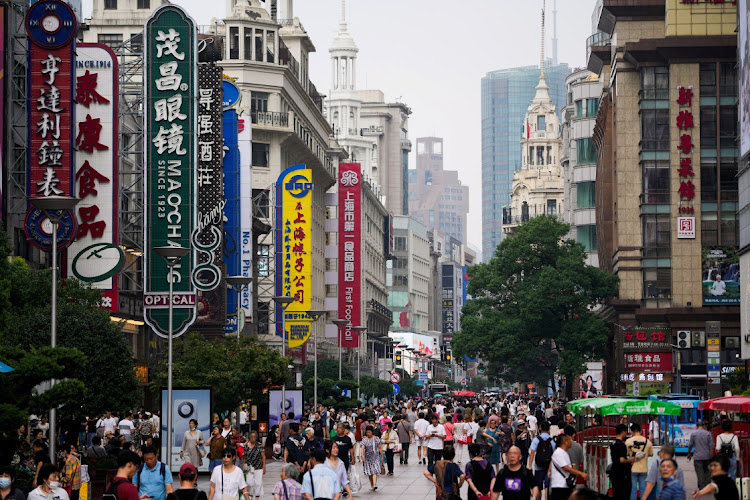 Shanghai's Nanjing Pedestrian Road, a main shopping area are in the Chinese city, was crowded on September 26 2023 ahead of Golden Week holiday. Picture: REUTERS/ALY SONG