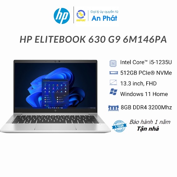 [Mã Elhp12 Giảm Đến 2Tr2] Laptop Hp Elitebook 630 G9 6M143Pa / 6M145Pa / 6M146Pa (Gen 12 - New 2022)