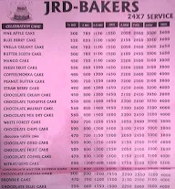 Jrd Bakers menu 1