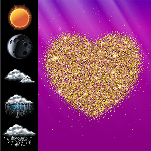 Download Glitter Clock Weather Widget For PC Windows and Mac