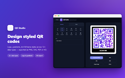 QR Studio – QR Code Generator & Scanner screenshot 1