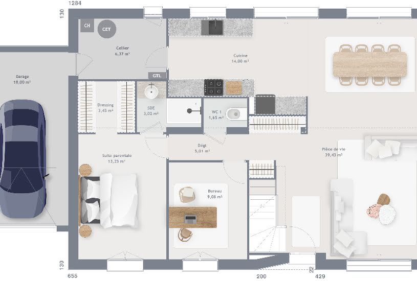  Vente Terrain + Maison - Terrain : 669m² - Maison : 145m² à Landisacq (61100) 