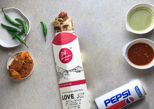 Butter Chicken Roll +Pepsi [250 Ml]