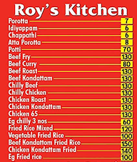 Roy's Kitchen menu 1