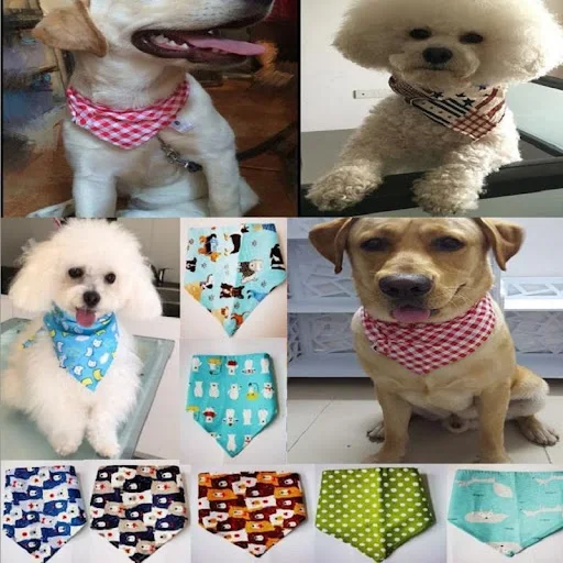 50pcs/lot Cartoon animal Pet Dog Puppy cat cotton bandanas Collar scarf Pet tie Y80 can choose color or mix custom mad
