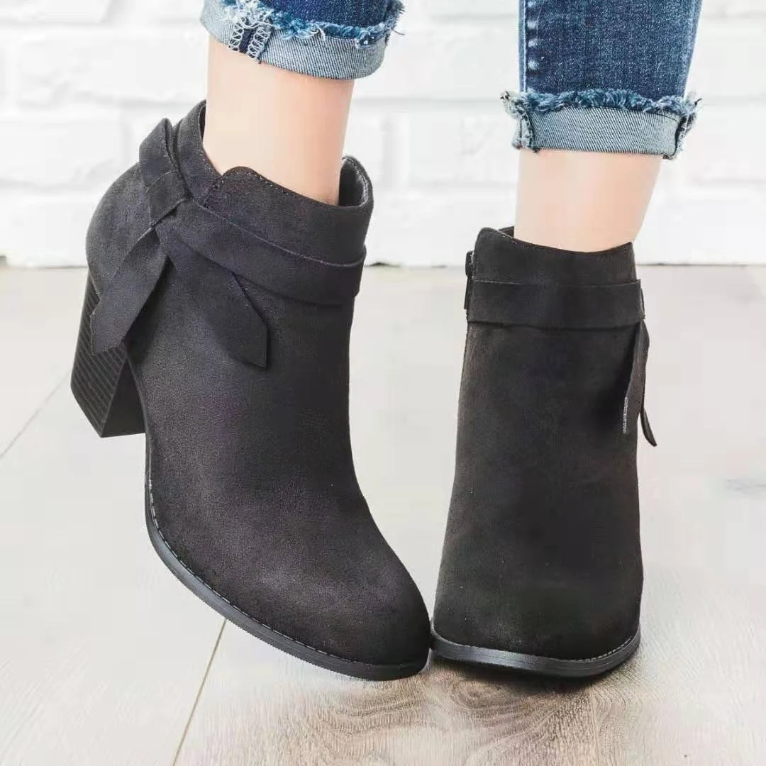 Title 9, Korte ronde neus Martin boots met ritssluiting ...