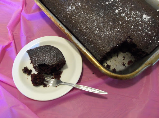 Put on the coffee or pour yourself a cold glass of milk to go with this  delicious Black Chocolate Cake