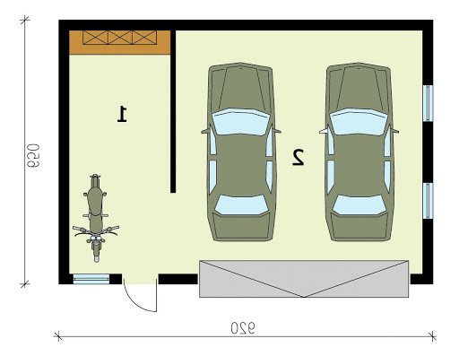 G296 - Rzut garażu