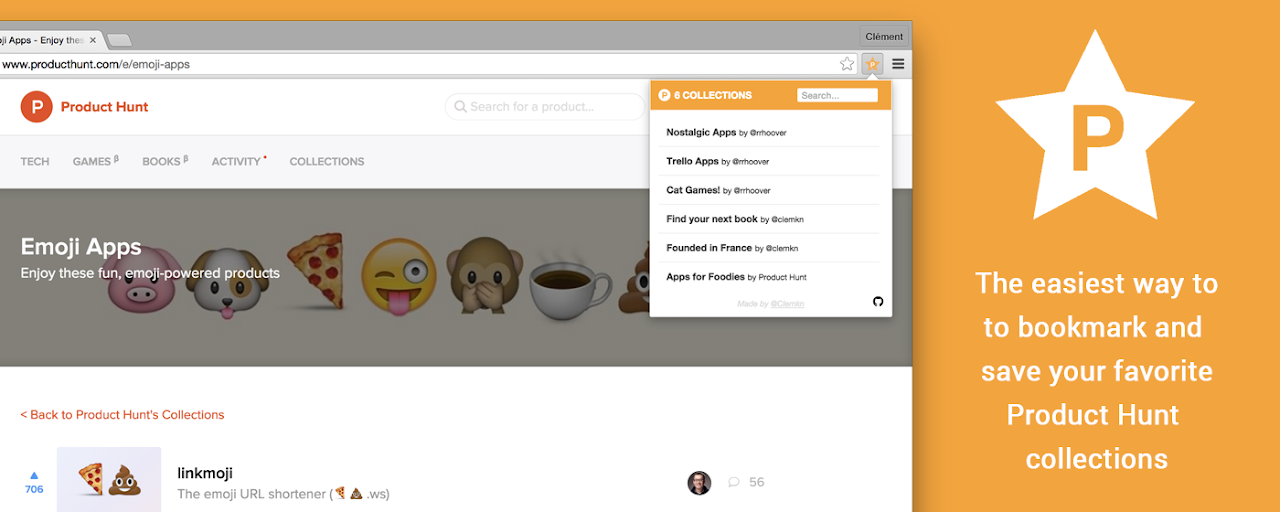 Product Hunt Bookmark Collections Preview image 2