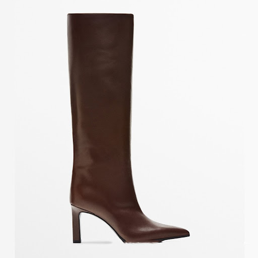 Title 4, Leather High Heel Casual and Comfortable Pointe...