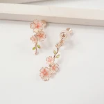 Pink Silver No Pierced Ears