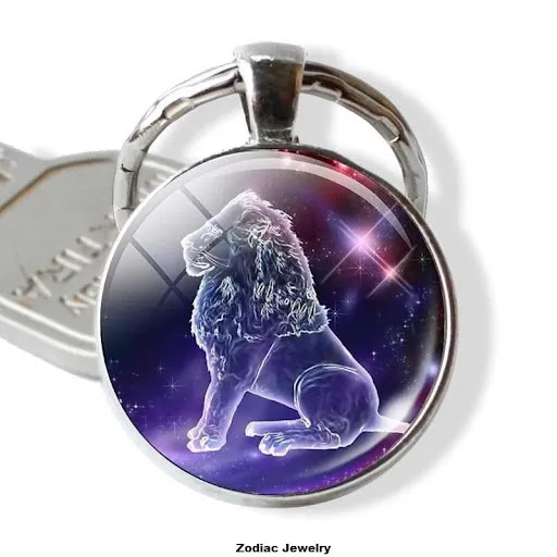 Title 3, Twelve Constellation Keychain Birthday Gift Per...