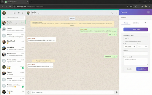 Asistente de Turnos para WhatsApp screenshot 1