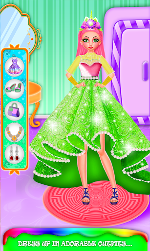 Rainbow Unicorn Princess makeover Magic Outfits