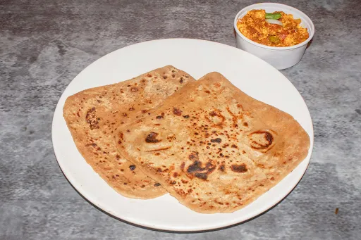 Paneer Bhurji With 3 Plain Paratha