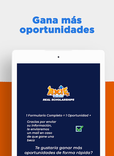 Axie Infinity Becas Reales ¡Completa, Mira y Gana!