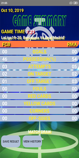 Play Football  -  Compute your match Stats