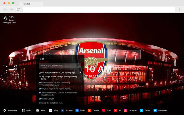 Arsenal Pop Football HD New Tabs Theme