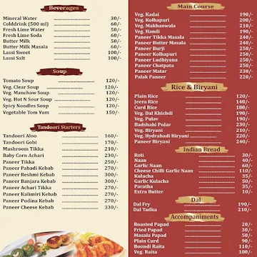 Fusion Kitchen menu 