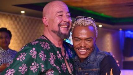 Media personality Somizi Mhlongo shares scenes from his last event with Jamie Bartlett.