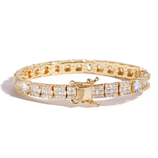 Title 1, Zircon Personalized Hip Hop Mens Bracelet Engr...