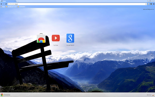 Mountains View for 1366 X 768 resolution chrome extension