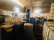 The man arrested at this warehouse in Verulam on Thursday could not account for the ethanol found at the premises manufacturing illegal alcohol.