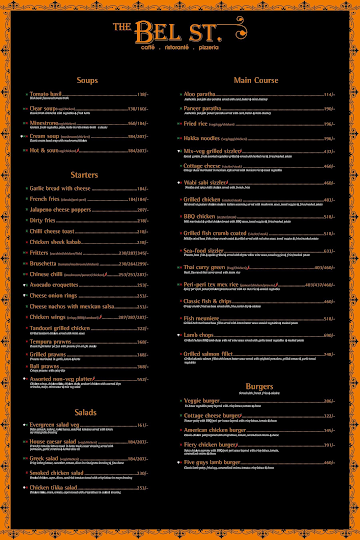 THE BEL ST menu 