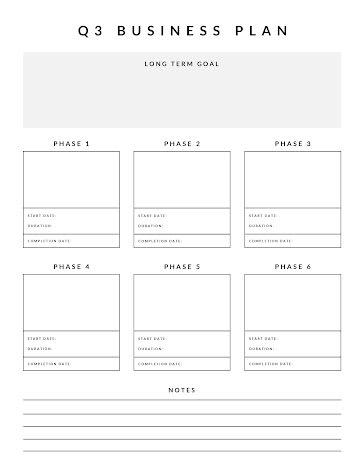 Boxed Document - Business Plan template