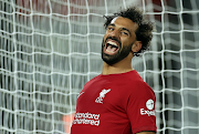 Mohamed Salah of Liverpool celebrates after scoring a penalty to make it 2-in during the Uefa Champions League Group A match against Rangers at Anfield on October 4 2022.