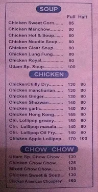 Uttam Chinese menu 1