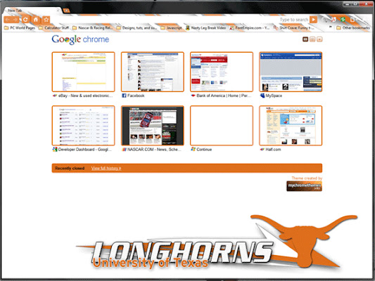 Texas Longhorns Small chrome extension